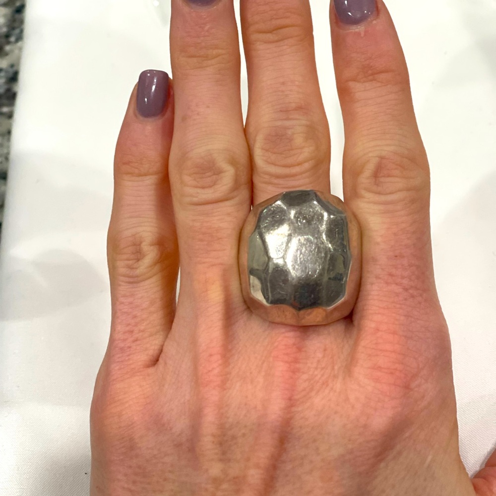 Oversized sterling silver ring